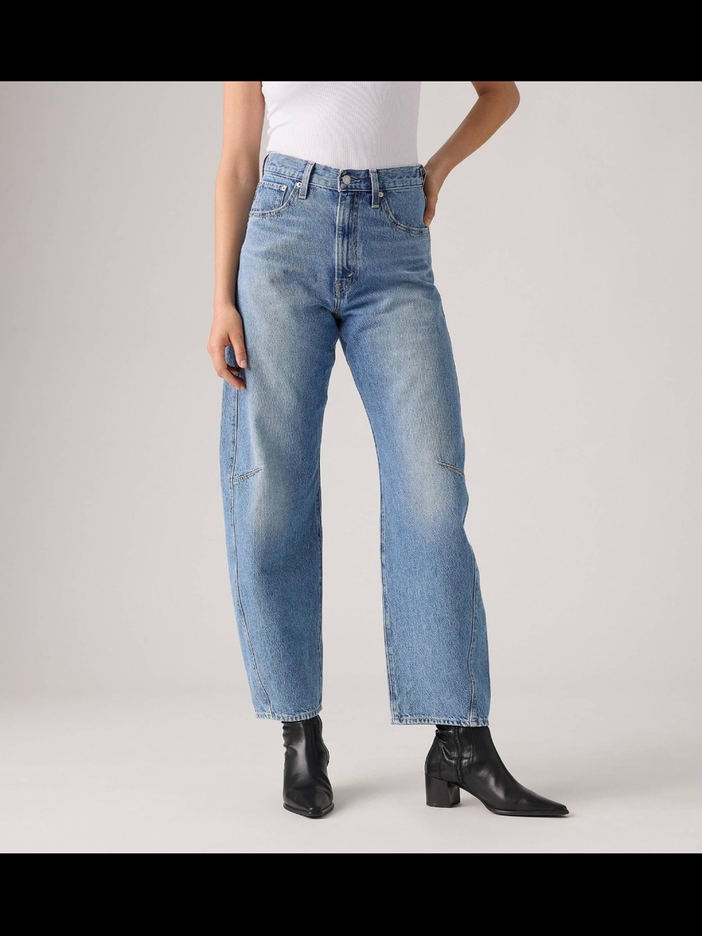 Levi’s Cinch Barrel Jeans Let Love In W29 L33 High Rise